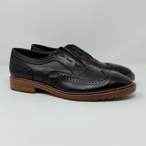 New Allen Edmonds McTavish Lugged Wingtip Oxford Shoes Brown Sz 9.5 - Picture 2 of 14